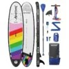 AQUAPLANET Kit Paddle Gonflable - Max Arc-en-ciel -Magasin De Surf aquaplanet kit paddle gonflable max arc en ciel