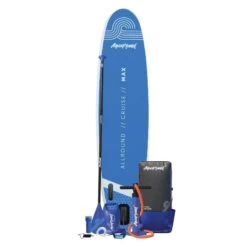 AQUAPLANET Kit Paddle Gonflable - Max Bleu -Magasin De Surf aquaplanet kit paddle gonflable max bleu 2