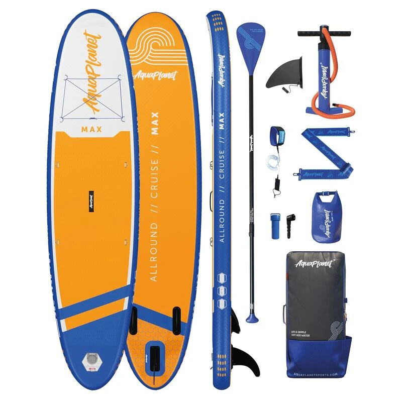 AQUAPLANET Kit Paddle Gonflable - Max Orange 3 AQUAPLANET Kit Paddle Gonflable - Max Orange