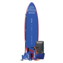 AQUAPLANET Kit Stand Up Paddle Gonflable - Pace Rouge Et Bleu -Magasin De Surf aquaplanet kit stand up paddle gonflable pace rouge et bleu 2