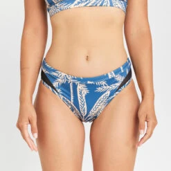 Bas De Maillot De Bain Culotte Femme - Savana Palmer Bleu -Magasin De Surf bas de maillot de bain culotte femme savana palmer bleu 2