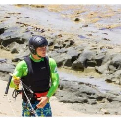 Casque De Protection Unisexe Kitesurf Et Sport Nautiques OCEAN DELPHN Noir -Magasin De Surf casque de protection unisexe kitesurf et sport nautiques ocean delphn noir 2