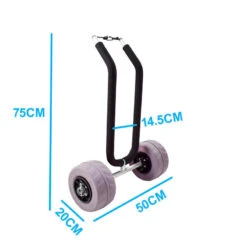 Chariot Alu 1 Paddle Roues Basse Pression Spécial Plage -Magasin De Surf chariot alu 1 paddle roues basse pression special plage 3