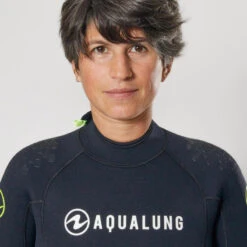 Combinaison Plongée Aqualung Femme Néoprène 5,5mm - WAVE Noir/Jaune -Magasin De Surf combinaison plongee aqualung femme neoprene 55mm wave noirjaune 4