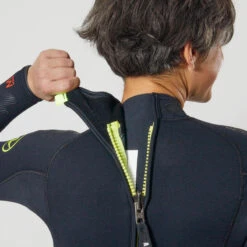 Combinaison Plongée Aqualung Femme Néoprène 5,5mm - WAVE Noir/Jaune -Magasin De Surf combinaison plongee aqualung femme neoprene 55mm wave noirjaune 5