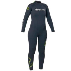 Combinaison Plongée Aqualung Femme Néoprène 5,5mm - WAVE Noir/Jaune -Magasin De Surf combinaison plongee aqualung femme neoprene 55mm wave noirjaune 7