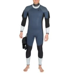 Combinaison Plongée Semi-étanche Homme Néoprène 7mm - Bleu Gris -Magasin De Surf combinaison plongee semi etanche homme neoprene 7mm bleu gris 2
