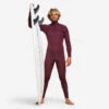 Combinaison Surf Néoprène 4/3 Mm Homme - 900 Bordeaux -Magasin De Surf combinaison surf neoprene 43 mm homme 900 bordeaux