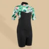 COMBINAISON SURF SHORTY 500 NEOPRENE 1.5MM FILLE NOIRE TIARE -Magasin De Surf combinaison surf shorty 500 neoprene 15mm fille noire tiare