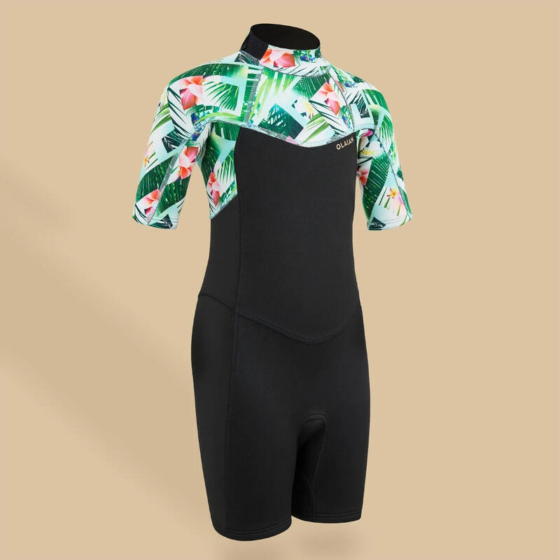 COMBINAISON SURF SHORTY 500 NEOPRENE 1.5MM FILLE NOIRE TIARE 2 COMBINAISON SURF SHORTY 500 NEOPRENE 1.5MM FILLE NOIRE TIARE