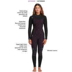 Billabong Femmes Synergy 4/3mm Back Zip Combinaison Néoprène -Magasin De Surf femmes synergy 43mm back zip combinaison neoprene 5