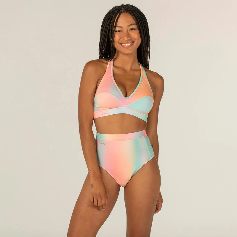 Haut De Maillot De Bain Femme Brassière De Surf ANA BLUR PINK 4 Haut De Maillot De Bain Femme Brassière De Surf ANA BLUR PINK – Image 2