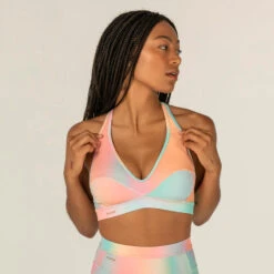 Haut De Maillot De Bain Femme Brassière De Surf ANA BLUR PINK