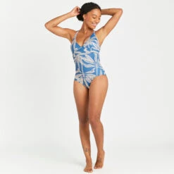 Maillot De Bain 1 Pièce Femme - Bea Palmer Bleu -Magasin De Surf maillot de bain 1 piece femme bea palmer bleu 3