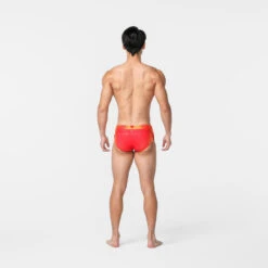 MAILLOT NATATION HOMME SLIP BANDEAU 900 BALEO ROUGE ORANGE -Magasin De Surf maillot natation homme slip bandeau 900 baleo rouge orange 5