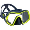 Masque De Plongée Sous Marine SCD 500 V2 Mono-hublot Jupe Bleue Cerclage Jaune -Magasin De Surf masque de plongee sous marine scd 500 v2 mono hublot jupe bleue cerclage jaune