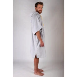 Pacifique Sud | Poncho Surf | Gris Clair | Avec Manches -Magasin De Surf pacifique sud poncho surf gris clair avec manches 3