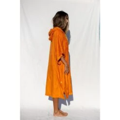 Pacifique Sud | Poncho Surf | Orange | Avec Manches -Magasin De Surf pacifique sud poncho surf orange avec manches 3