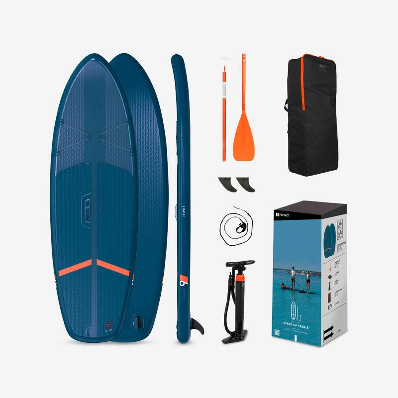 PACK (PLANCHE, POMPE ET PAGAIE) STAND UP PADDLE GONFLABLE DE RANDONNEE DEBUTANT 3 PACK (PLANCHE, POMPE ET PAGAIE) STAND UP PADDLE GONFLABLE DE RANDONNEE DEBUTANT