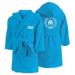 Peignoir De Bain Enfant 100% Coton Football Marseille - 1899 -Magasin De Surf peignoir de bain enfant 100 coton football marseille 1899 5