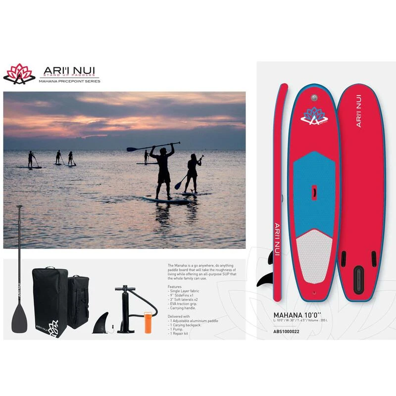 Planche De Stand Up Paddle Gonflable Mahana 10'0" Yellow 5 Planche De Stand Up Paddle Gonflable Mahana 10'0" Yellow – Image 3
