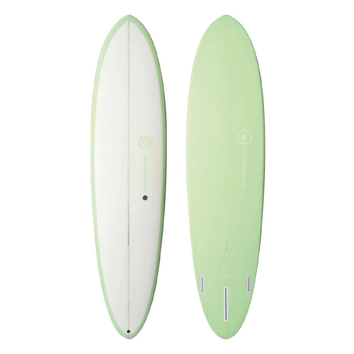 Planche De Surf EGG Mid Length 2+1 White Deck Lime 7'6" 3 Planche De Surf EGG Mid Length 2+1 White Deck Lime 7'6"