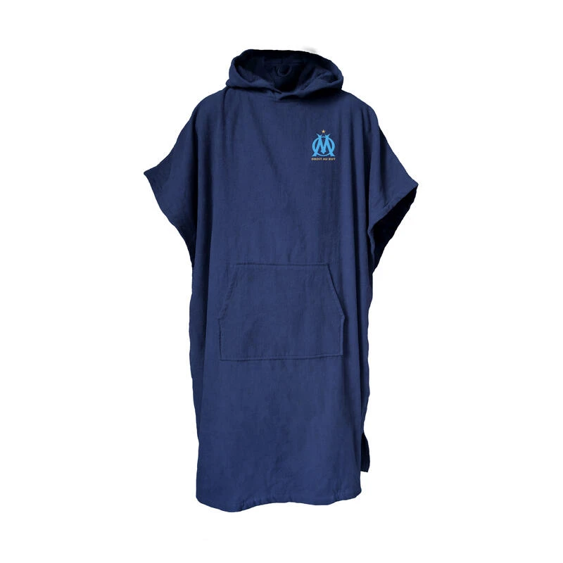 Poncho De Bain Adulte 100% Coton Football Marseille - Logo 3 Poncho De Bain Adulte 100% Coton Football Marseille - Logo