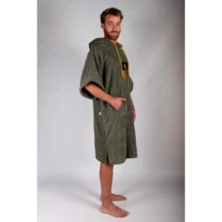 Poncho De Surf Vert | 100% Coton | Taille Unique | Unisexe | Avec Manches -Magasin De Surf poncho de surf vert 100 coton taille unique unisexe avec manches 2
