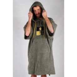 Poncho De Surf Vert | 100% Coton | Taille Unique | Unisexe | Avec Manches -Magasin De Surf poncho de surf vert 100 coton taille unique unisexe avec manches 3