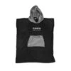 Poncho Noir Avec Poche Kangourou Zippée -Magasin De Surf poncho noir avec poche kangourou zippee