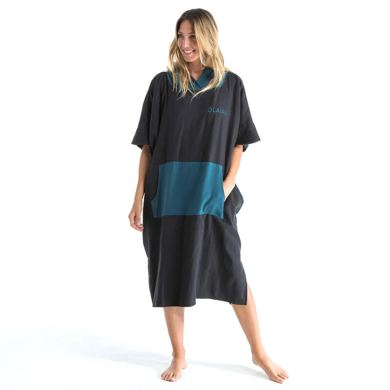 PONCHO SURF 500 ADULTE Noir 4 PONCHO SURF 500 ADULTE Noir – Image 2