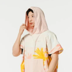 PONCHO SURF 500 ADULTE Print Sunny -Magasin De Surf poncho surf 500 adulte print sunny 9