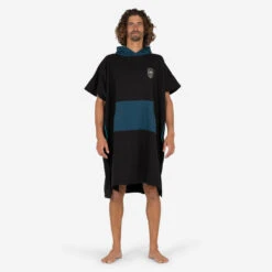 Poncho Surf Adulte - 500 Noir