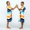 Poncho Surf Enfant 110 à 135 Cm - 500 Wavy Orange Bleu -Magasin De Surf poncho surf enfant 110 a 135 cm 500 wavy orange bleu