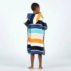 Poncho Surf Enfant 110 à 135 Cm - 500 Wavy Orange Bleu -Magasin De Surf poncho surf enfant 110 a 135 cm 500 wavy orange bleu 4