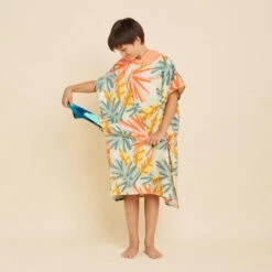 Poncho Surf Enfant 135 à 160 Cm - 550 Jungle -Magasin De Surf poncho surf enfant 135 a 160 cm 550 jungle 4