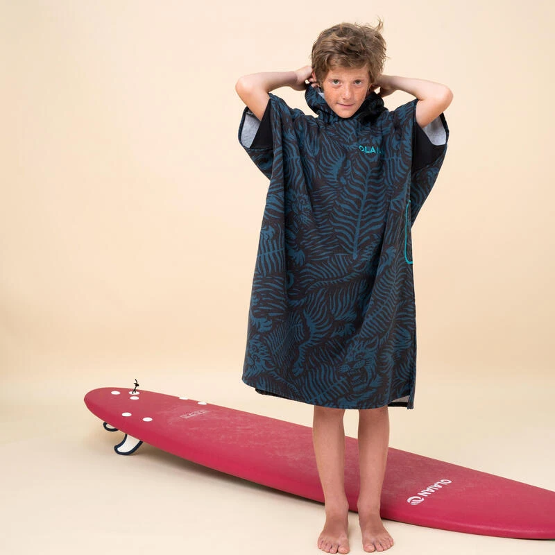 Poncho Surf Enfant 135 à 160 Cm - 550 Tiger 4 Poncho Surf Enfant 135 à 160 Cm - 550 Tiger – Image 2