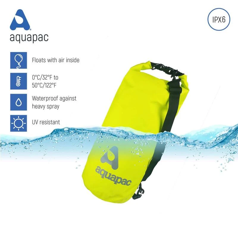 Aquapac Sac étanche 25L Heavyweight Avec Bandoulière Vert Acide 4 Aquapac Sac étanche 25L Heavyweight Avec Bandoulière Vert Acide – Image 2
