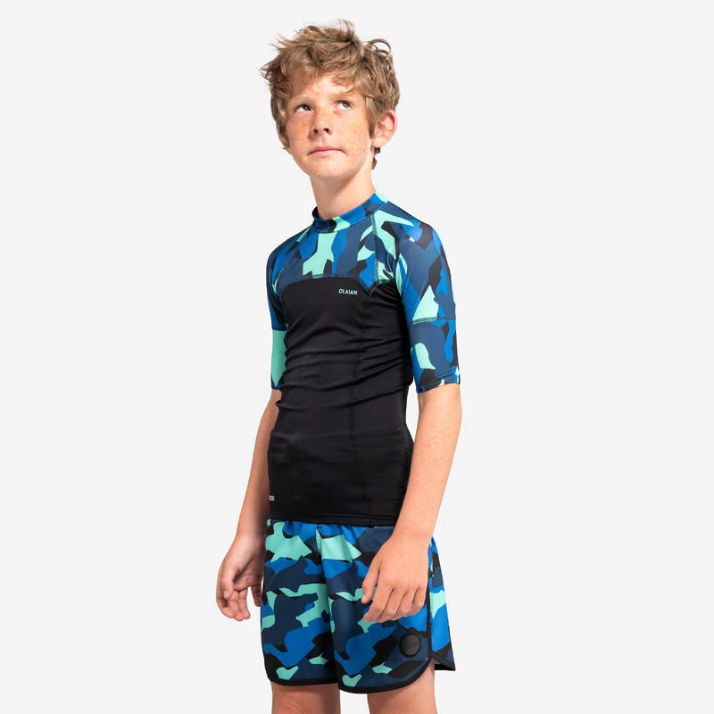 SHORT DE BAIN 500 BLEU CAMO 4 SHORT DE BAIN 500 BLEU CAMO – Image 2