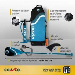 Stand Up Paddle Gonflable All-Round Argo Dropstitch TTS 335x84x15cm 11'x33"x6" -Magasin De Surf stand up paddle gonflable all round argo dropstitch tts 335x84x15cm 11x33x6 5