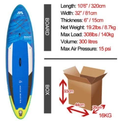 Aqua Marina Stand Up Paddle Gonflable – Beast 10'6" 15cm D'épaisseur Avec Pompe, Pagaie, 12 Aqua Marina Stand Up Paddle Gonflable – Beast 10'6" 15cm D'épaisseur Avec Pompe, Pagaie, -Magasin De Surf stand up paddle gonflable beast 106 15cm depaisseur avec pompe pagaie 3