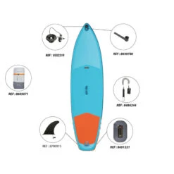 STAND UP PADDLE GONFLABLE DÉBUTANT 9 PIEDS BLEU ET ORANGE -Magasin De Surf stand up paddle gonflable debutant 9 pieds bleu et orange 4