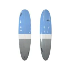 STORM Surfboard - Longboard - 7'4 - Beluga - Round Tail - Blue / Grey