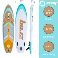 Zray SUP Gonflable Grain 10'8" Dropstitch 325x84x15 Cm (10'8x33"x6") - Option Kayak -Magasin De Surf sup gonflable grain 108 dropstitch 325x84x15 cm 108x33x6 option kayak 2