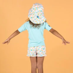 T-shirt Anti UV Bébé Manches Courtes Bleu Clair -Magasin De Surf t shirt anti uv bebe manches courtes bleu clair 2